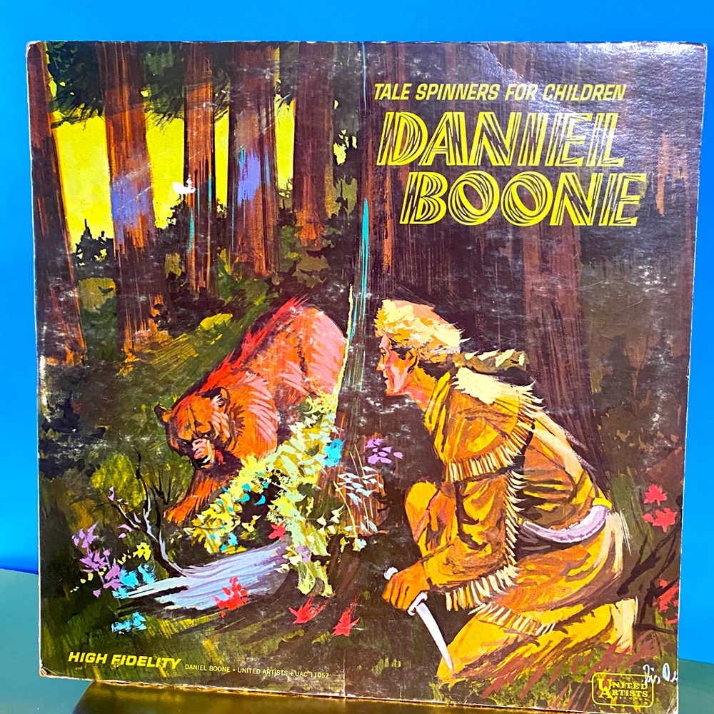Daniel Boone Vintage Take Spinners For Children United Artist Vinyl Record 12”